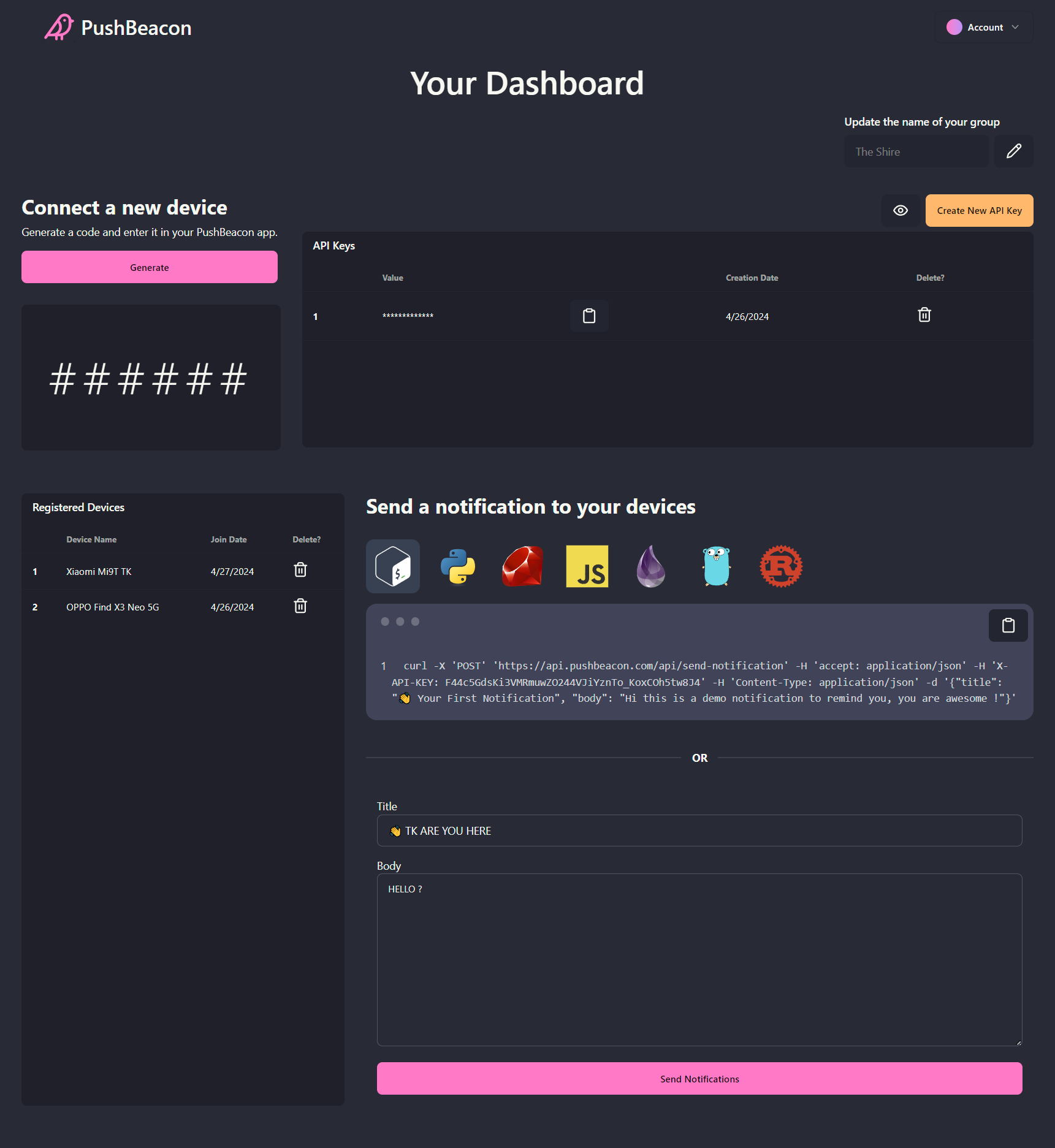 Dashboard image